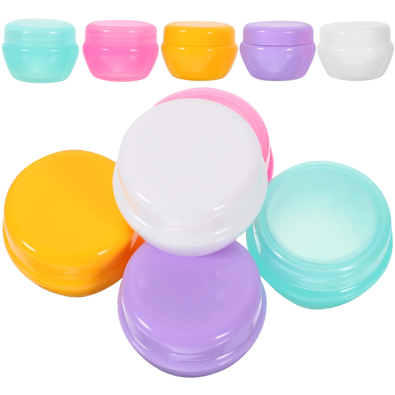 

10 Pcs Face Cream Travel Jar Portable Bottle Empty Bottles for Small with Lids Refillable Plastic