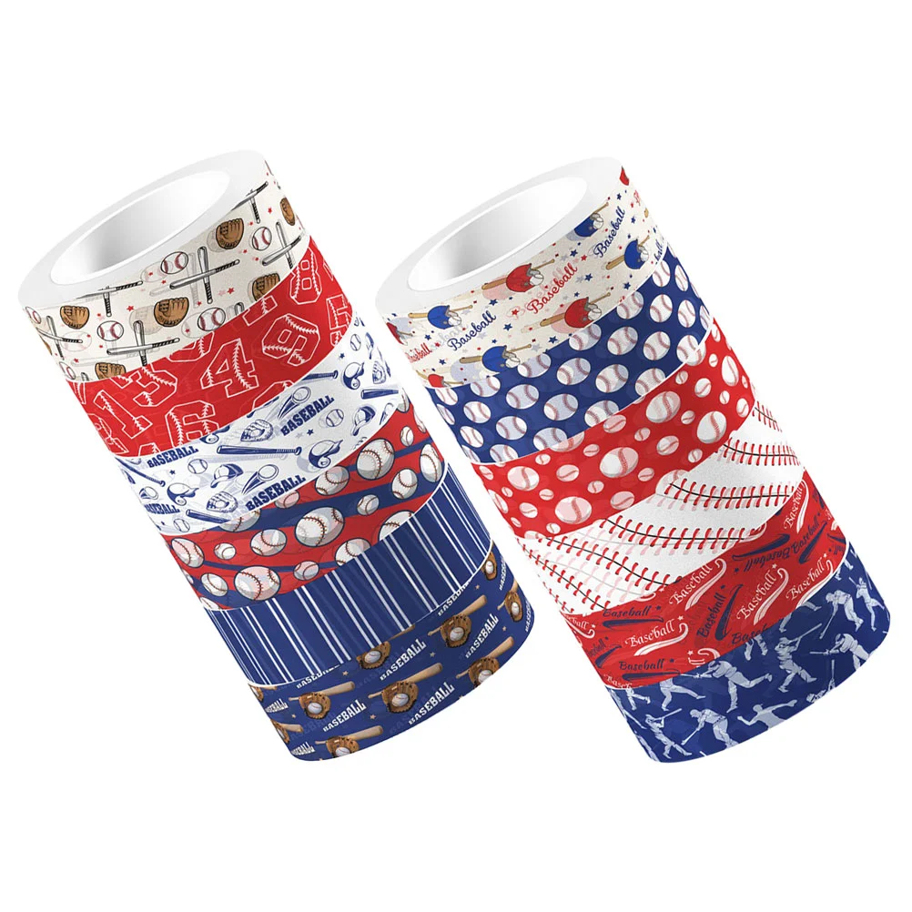 와시 블랙 운동 테이프, 스포츠 테마 마스킹 테이프, 장식 선물 포장지 테이프, 공예 스크랩북, 12 롤