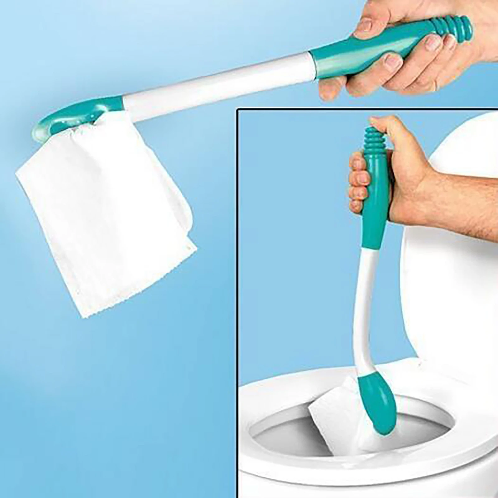 Toilet Aid for Wiping Long Handle Reach Tissue Stick Toilet Comfort Aid