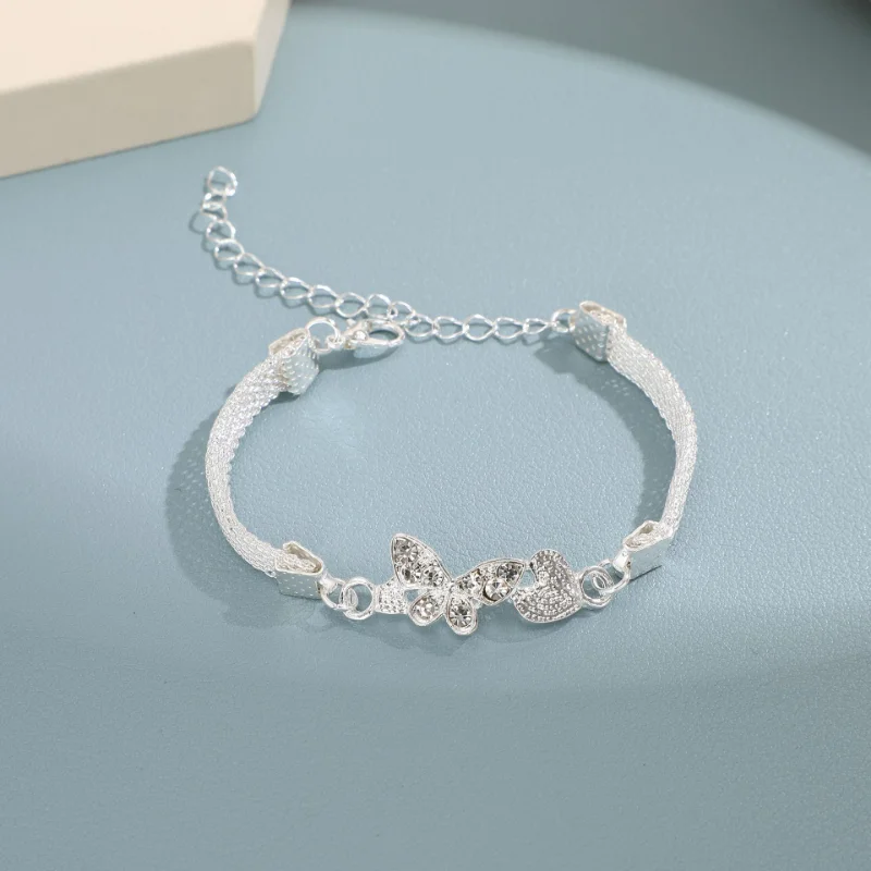 Rhinestone Infinity Bracelet Men's Women's Anklets Jewelry 8 Number Pendant Charm Blange Couple Bracelets for Lover Friend