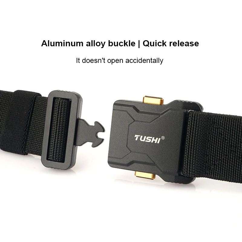 Elastic Belt Aluminum Buckle Quick Release Tactical Belt For Men And Women