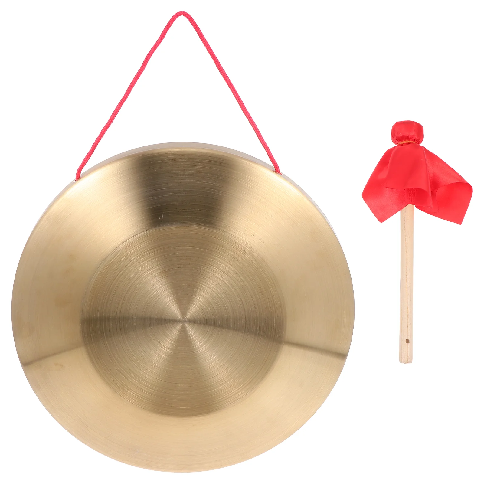 

1 Set of Practical Hand Gong Cymbal Chinese Gong for Company Opening (Golden)