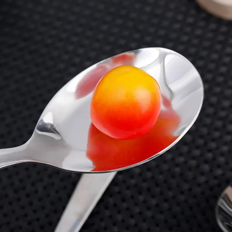 Stainless Steel Spoon Long Handle Ice Cream Dessert Scoops Soup Spoons Home Cooking Spoons Kitchen Tableware Utensils