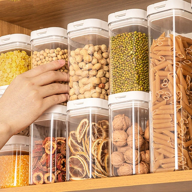 Airtight Food Storage Container,plastic Transparent Stackable Kitchen  Sealed Jar,food Storage Box Multigrain Storage Tank - Bottles,jars & Boxes  - AliExpress
