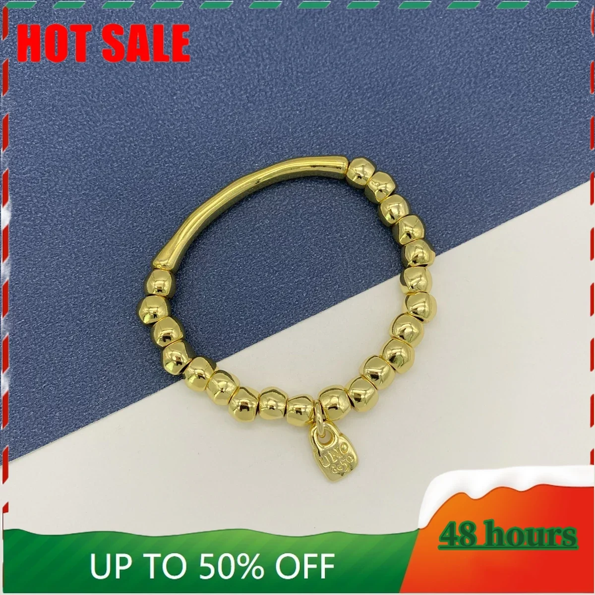 Фото Pulsera DE Perlas DE Color Dorado DE 14 квилаты, Brazalete DE Nicho DE тела, популярная joyeria, модный подарок, UNO DE 50, Nine №2