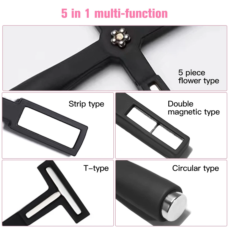 Cat Eye Nail Tool Magnetic Nail Art Tools Magnetic Nail Tools Nail Care Tools 5 In 1 Multifunctional Strong Cat Eye Magnet UV/LED Gel Nail Magnetic Stick For Manicure Art Design Special Tools