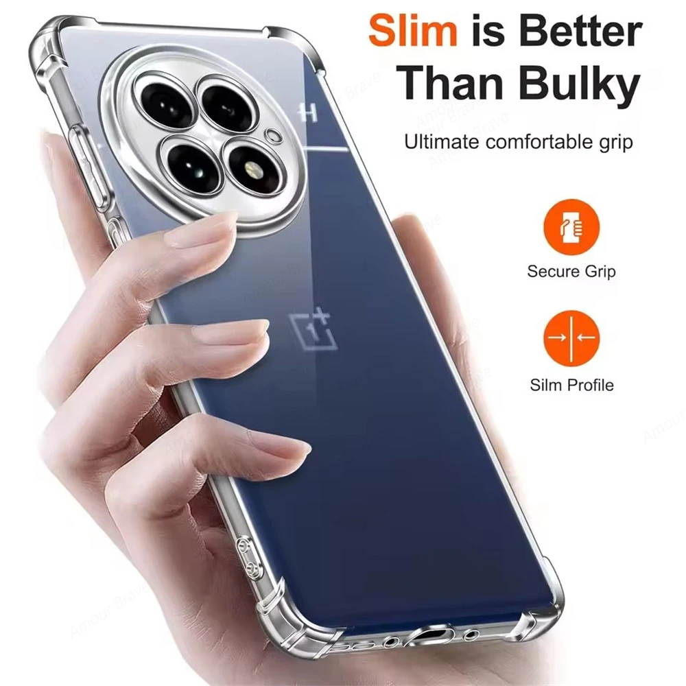 Shockproof Clear TPU Phone Case - Durable Soft  Back Cover