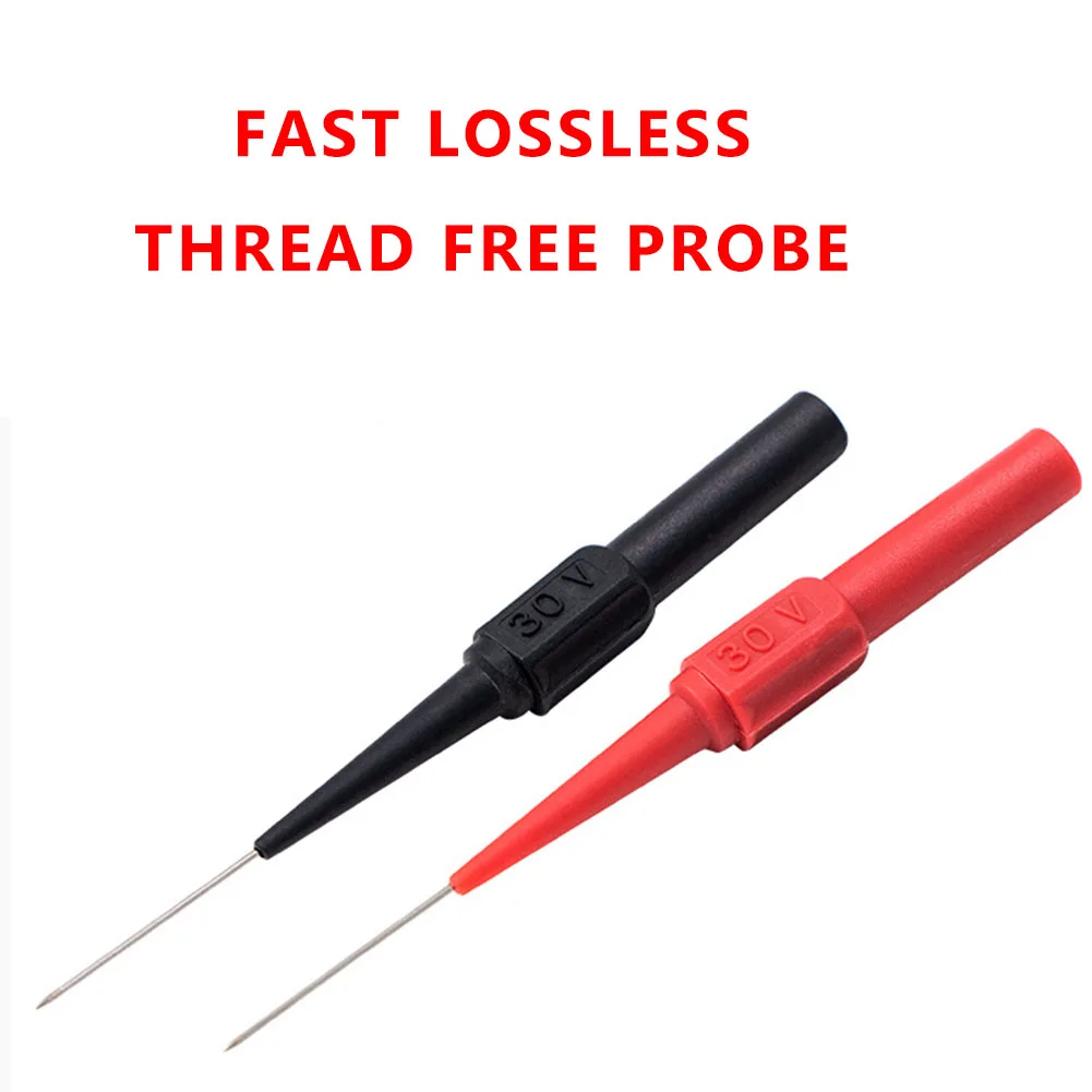 30V Diagnostic Tools Multimeter Test Lead Extention Back Piercing Needle Tip Probes 2/4/6/8/10/12pcs Automotive Auto Tools test probes