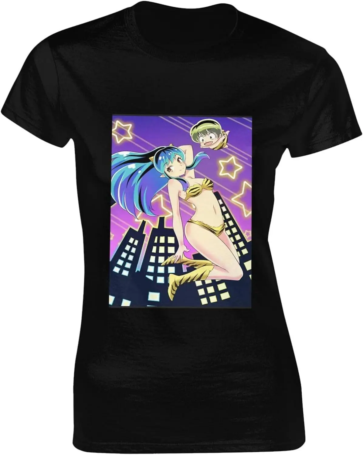 

Urusei Yatsura Women's T Shirt Short Sleeve Sleeved T-Shirt Casual Top