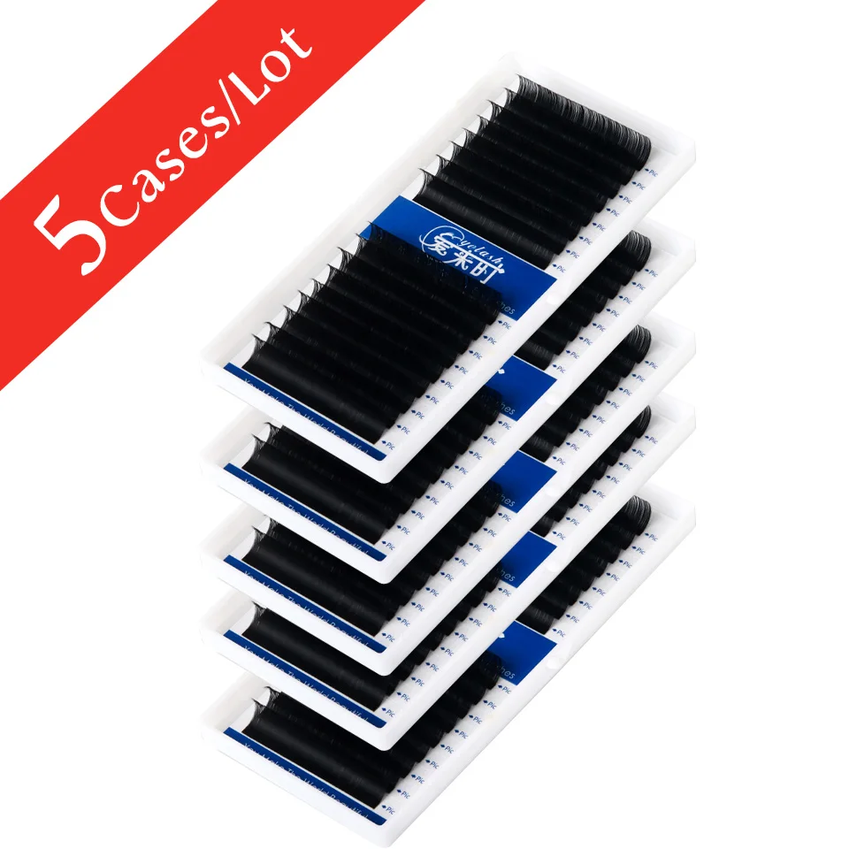 

17 Rows Individual Classic Eyelash Extensions Matte Black B/C/D Curl Professional Natural Soft False Eyelash