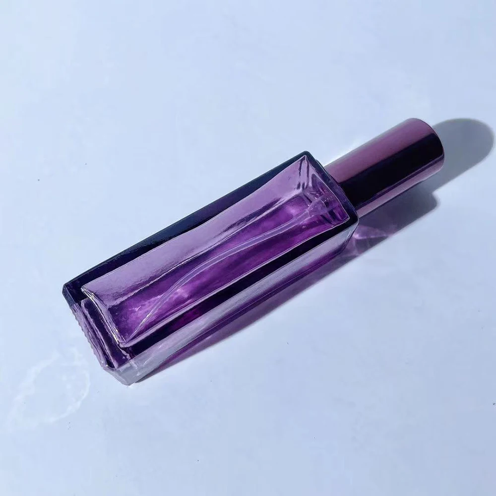 Transparent Square Glass Spray Perfume Bottle - 10/20ml Refillable Travel Atomizer