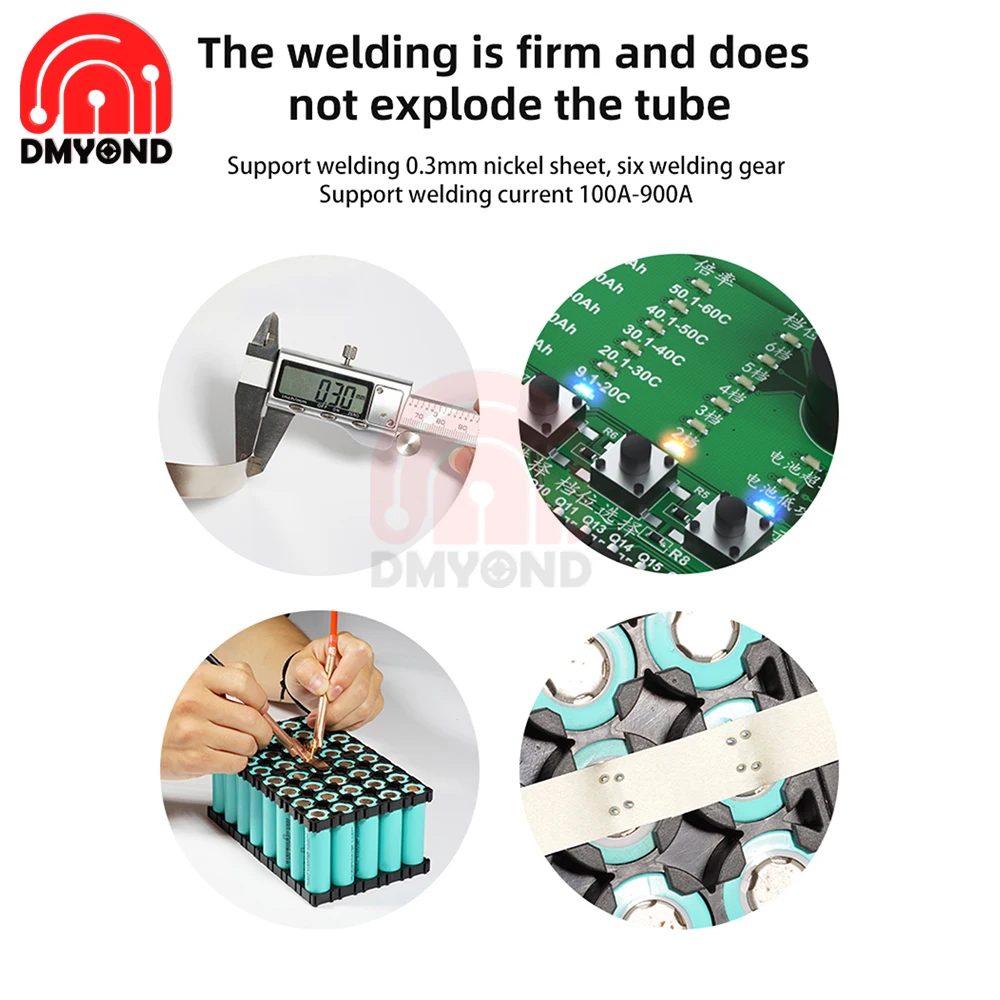DIY Mini Spot Welder Welding Machine 0.1~0.3mm Nickel Sheet Welding Tool Intelligent Control Spot Welder For 18650 26650 Battery