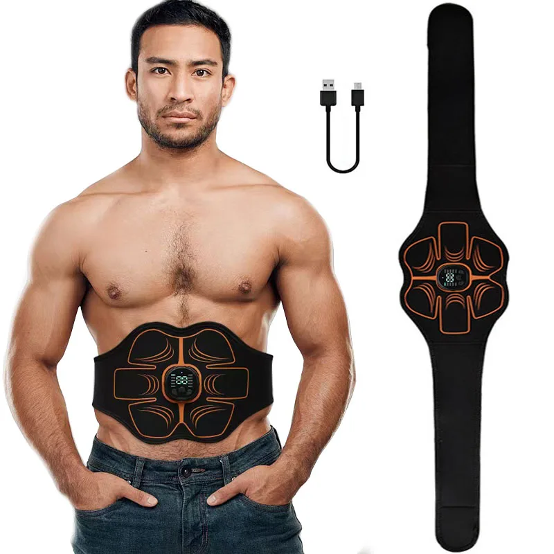 Abs Toning Belt Muscle Stimulator USB Rechargeable for Home Gym