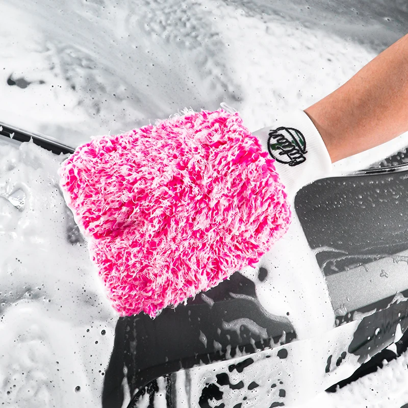 Composite Fibre Gloves (Rose)-Composite Fiber Car Wash Gloves 3