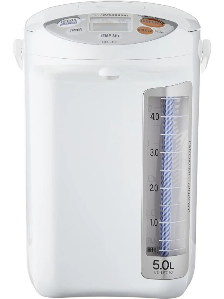 Water boilers and heaters. Easy to clean non stick interior 169 ounces/5.0 liters, white, four temperature settings for home use