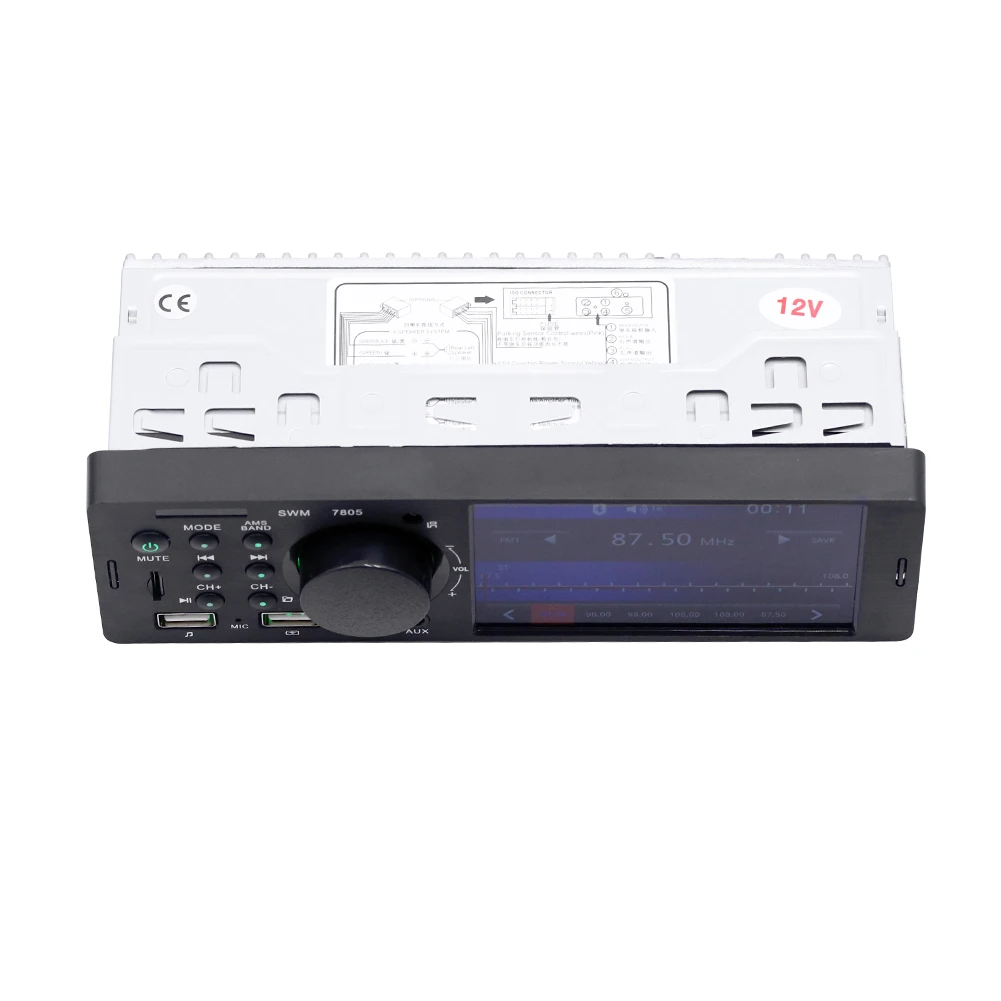 Radio para Auto BQCC 1 DIN de 4 Pulgadas con Botones, Luces de Colores, Bluetooth, Reproductor MP5 con Manos Libres, Carga USB, Control Remoto y Audio 5