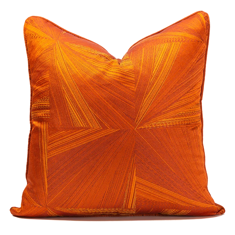 Classic Cushion Pillow Covers Orange Geometric Sublimation Cushion