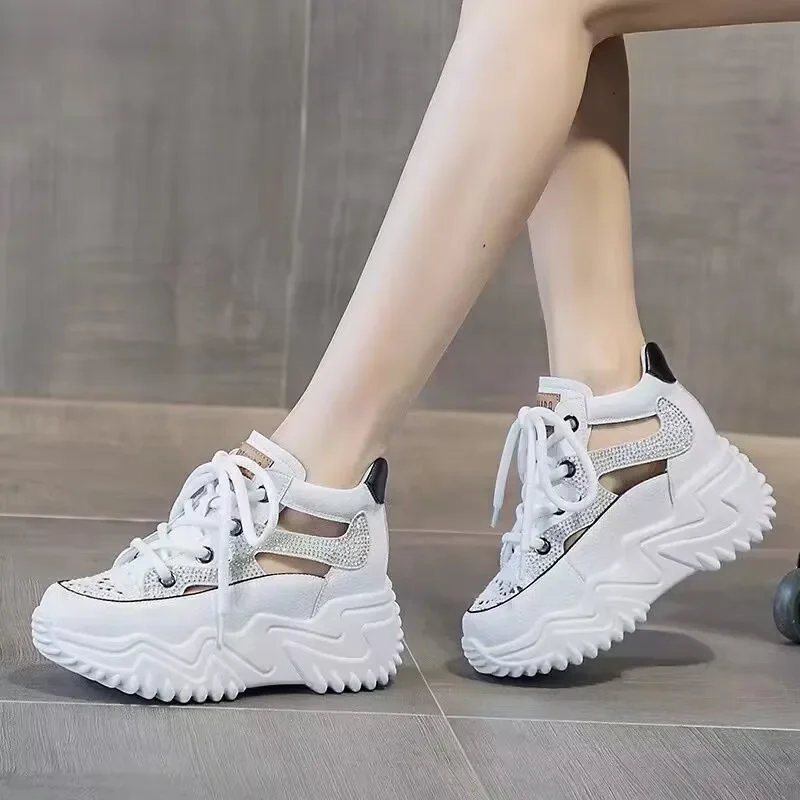 2024 New Platform Comfortable Women Sneakers Fashion Thick Bottem Casual Shoes Women Increase Vulcanize Shoes zapatos de mujer