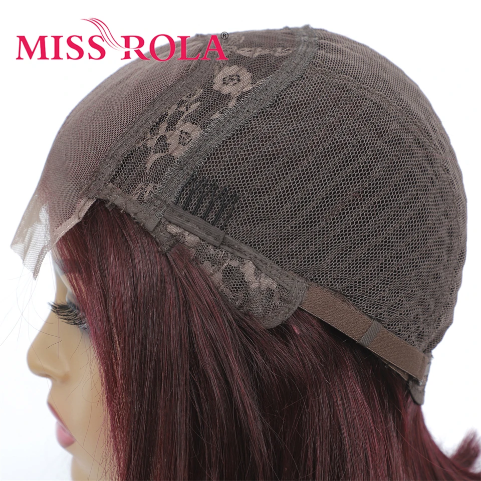 Miss Rola 4x4 Echthaar-Perücken mit Spitzenverschluss, brasilianisches Remy-Haar, gerade, kurze Bob-Perücke, 1B30 1B99J 1B27 99J, Spitzenperücken, 180 % Dichte – Detail 12