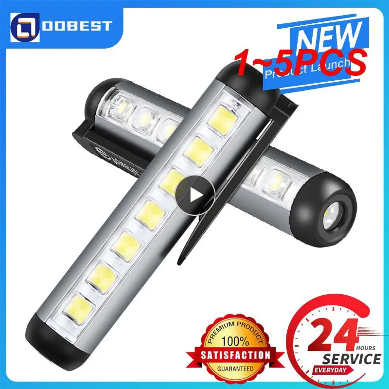 

1~5PCS Flashlight 18650 Lantern Rechargeable High Power LED Flashlights COB Powerful Torches Magnet Work Light Emergency Lantern