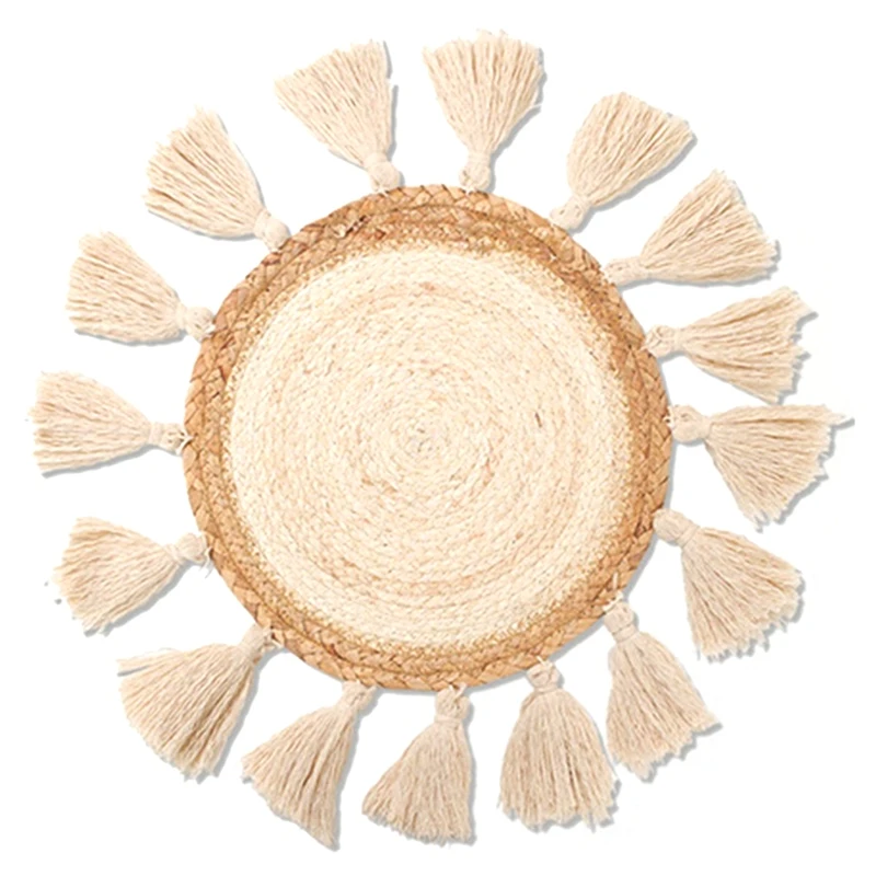 

30Cm Macrame Coasters Cup Mat Woven Wall Decor Baskets Wall Hanging Small Boho Wall Art Home Decorations