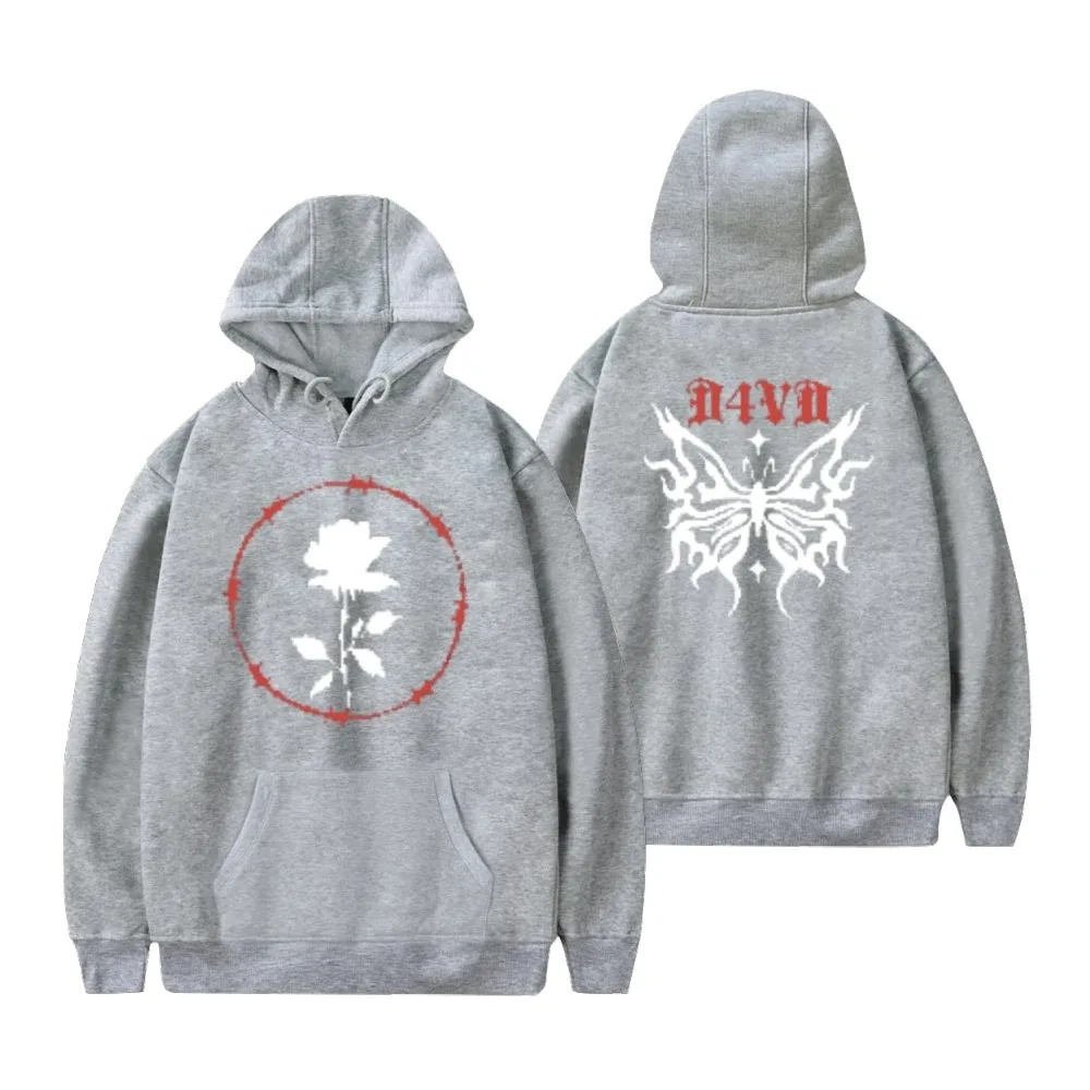D4vd borboleta glitch hoodie moletom com capuz unissex moletom de manga longa  2024