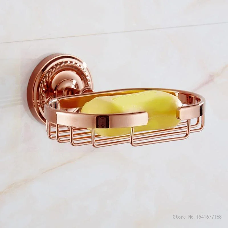 Gold and Copper Color Drainage Soap Box, All Copper, Creative European Style, Home Bathroom Supplies, Wall Mounted Soap Rack 1pc