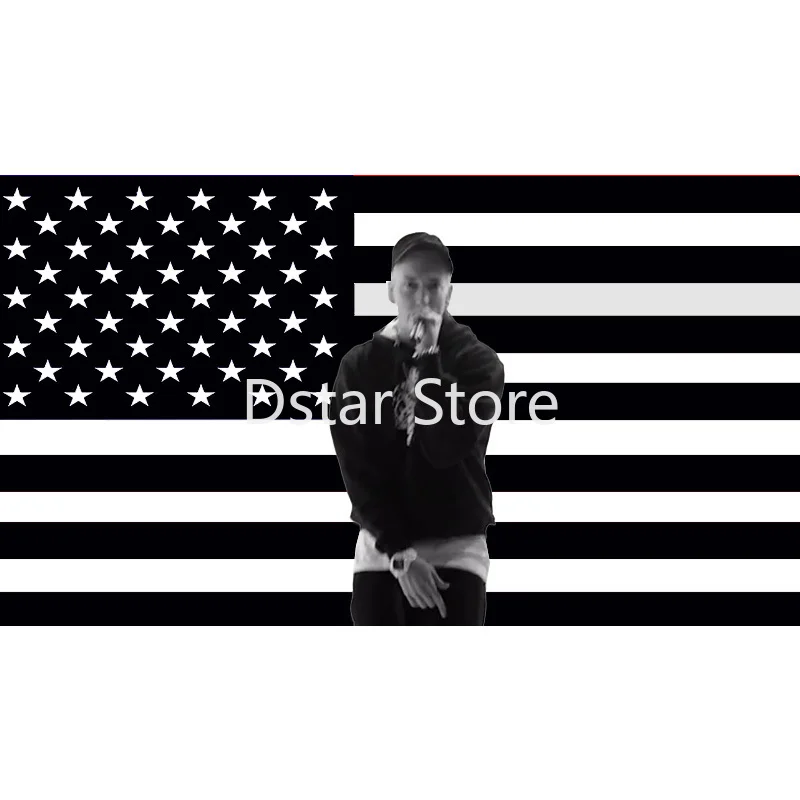 

White American Rapper Eminem Pop Singer Rapper Star Wallpaper Rapsilk Fabric Art Decor Banner 3x5ft Pink Concert Fans Memorial