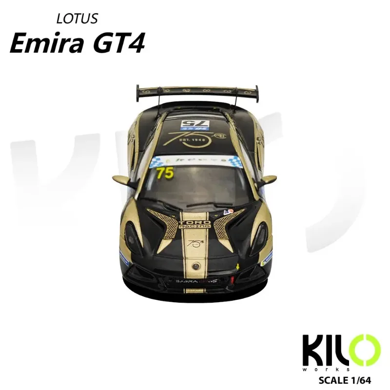 킬로 웍스 1:64 아우디 R8 LMS GT3 EVO 로터스 에미라 GT4 2026 뉘르부르크링 레이싱 합금 자동차 모델