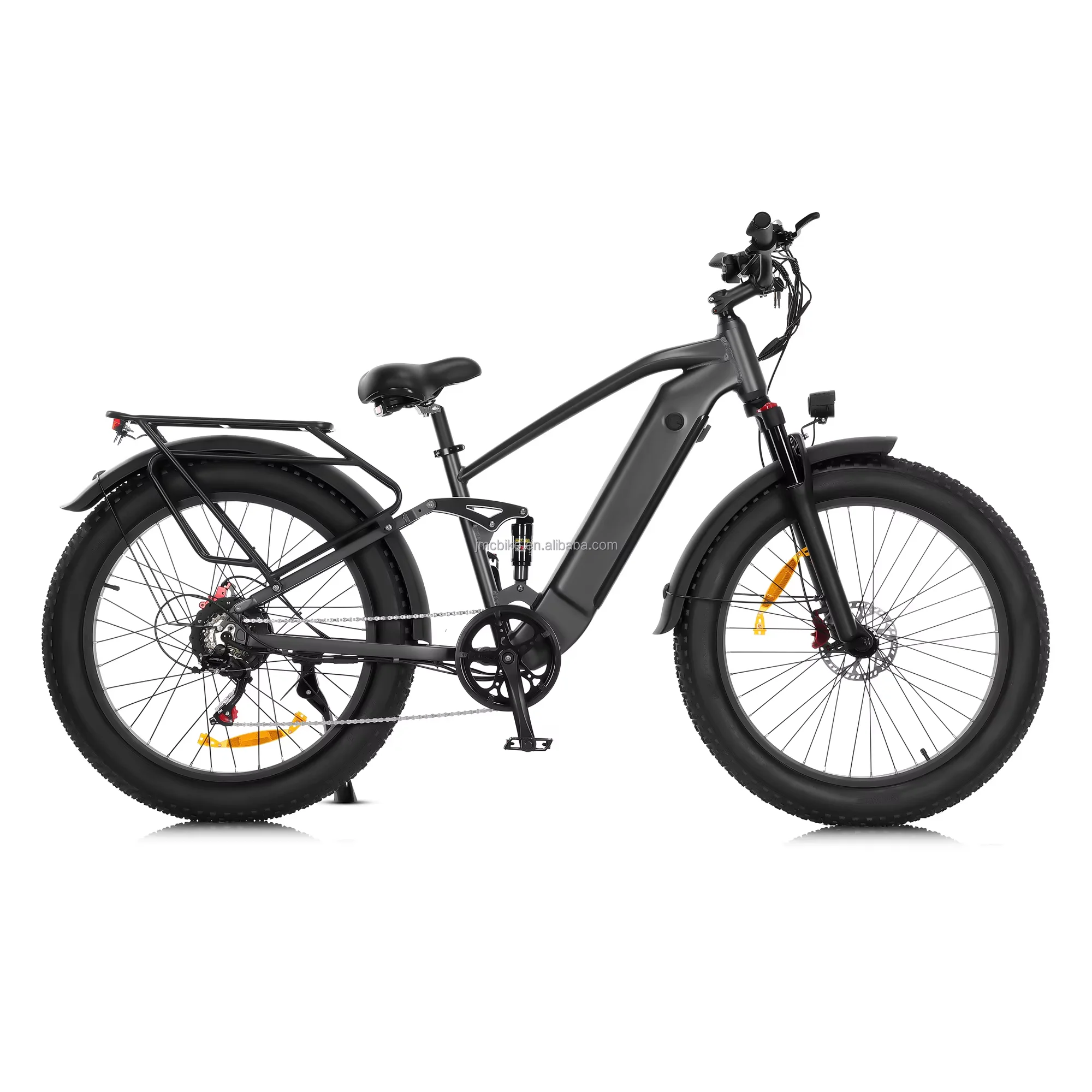 All Terrain 26-Inch Wheel Size Electric Hybrid Bike Steel Frame 1000W E-Bicycle Shimano Lithium Fat Tire Mountain Bike