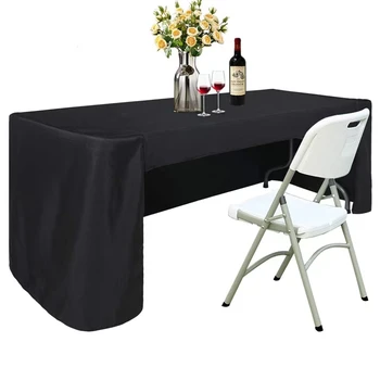 6FT Rectangle Tablecloth Table Cover for Rectangular Tables in Washable Polyester-Great for Buffet Table Parties Holiday Dinner 1