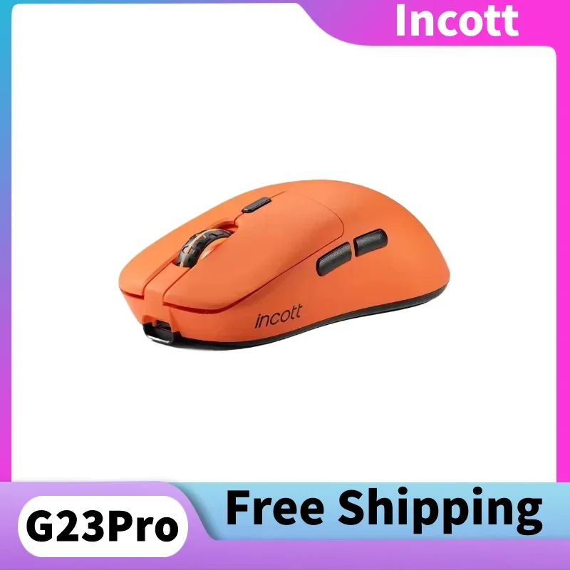 Wireless Mouse Gaming Mouse Wireless Gaming Mouse Incott G23 Pro Mouse Dual Mode Wireless 8K Mouse Hot-Swappable Micro PAW3395 Sensor 26Kdpi Low Latency Cable Gaming