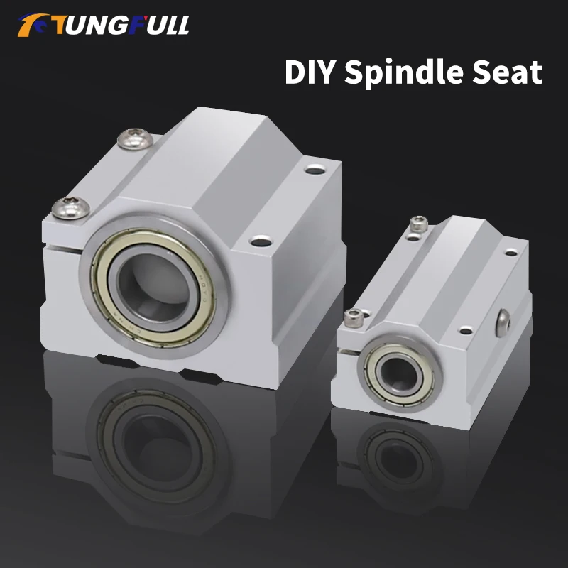 

Mini Spindle Clamp Holder CNC Spindle Motor Clamping Bracket Holder Spindle Bearing Seat diy Aluminium mounting Bracket