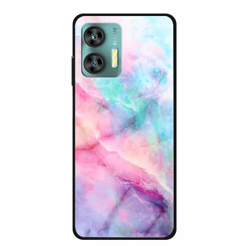 Colorful Marble Space TPU Silicone Soft Back Cover Case - Fashionable Protective