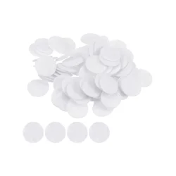 100pcs Assorted Size Round Felt Circles for DIY Craft and Sewing Projects (White)