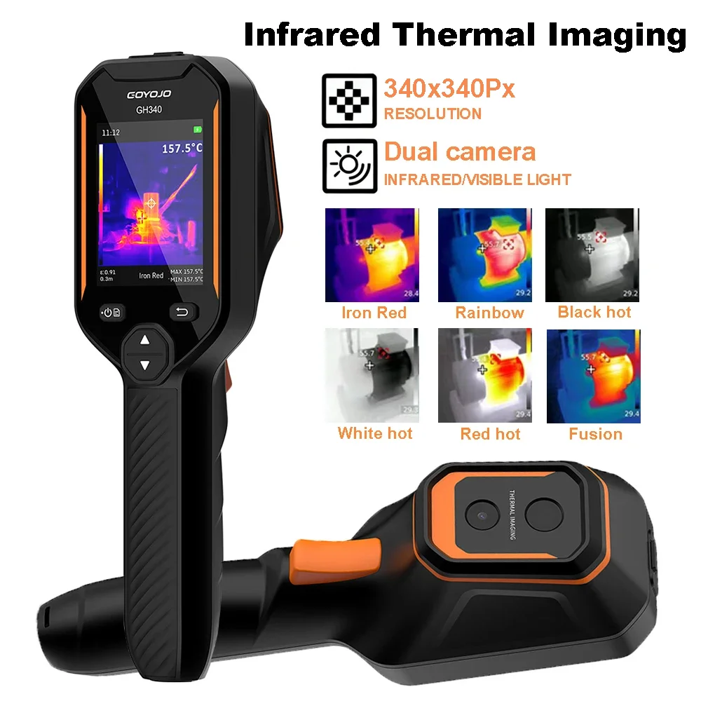 กล้องถ่ายภาพความร้อนอินฟราเรด 640x480 ความละเอียดสูงพิเศษ พร้อมเทคโนโลยี Dual-Light Fusion -20-550 ° การตรวจสอบระบบปรับอากาศแบบ C Range 1