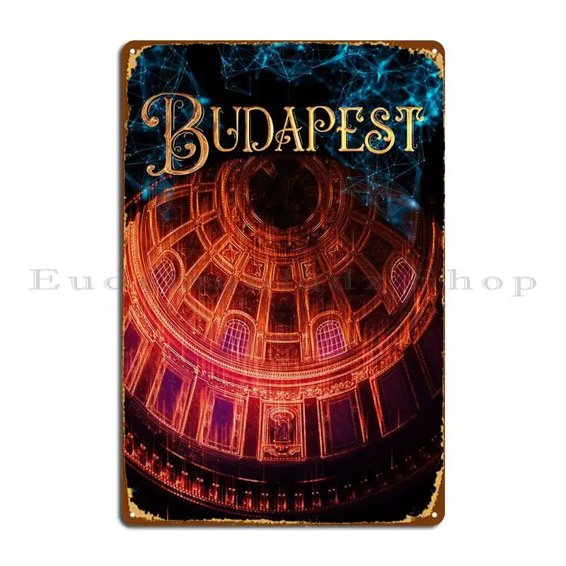 

Budapest Metal Sign PaintingWall Decor Mural Wall Mural Tin Sign Poster