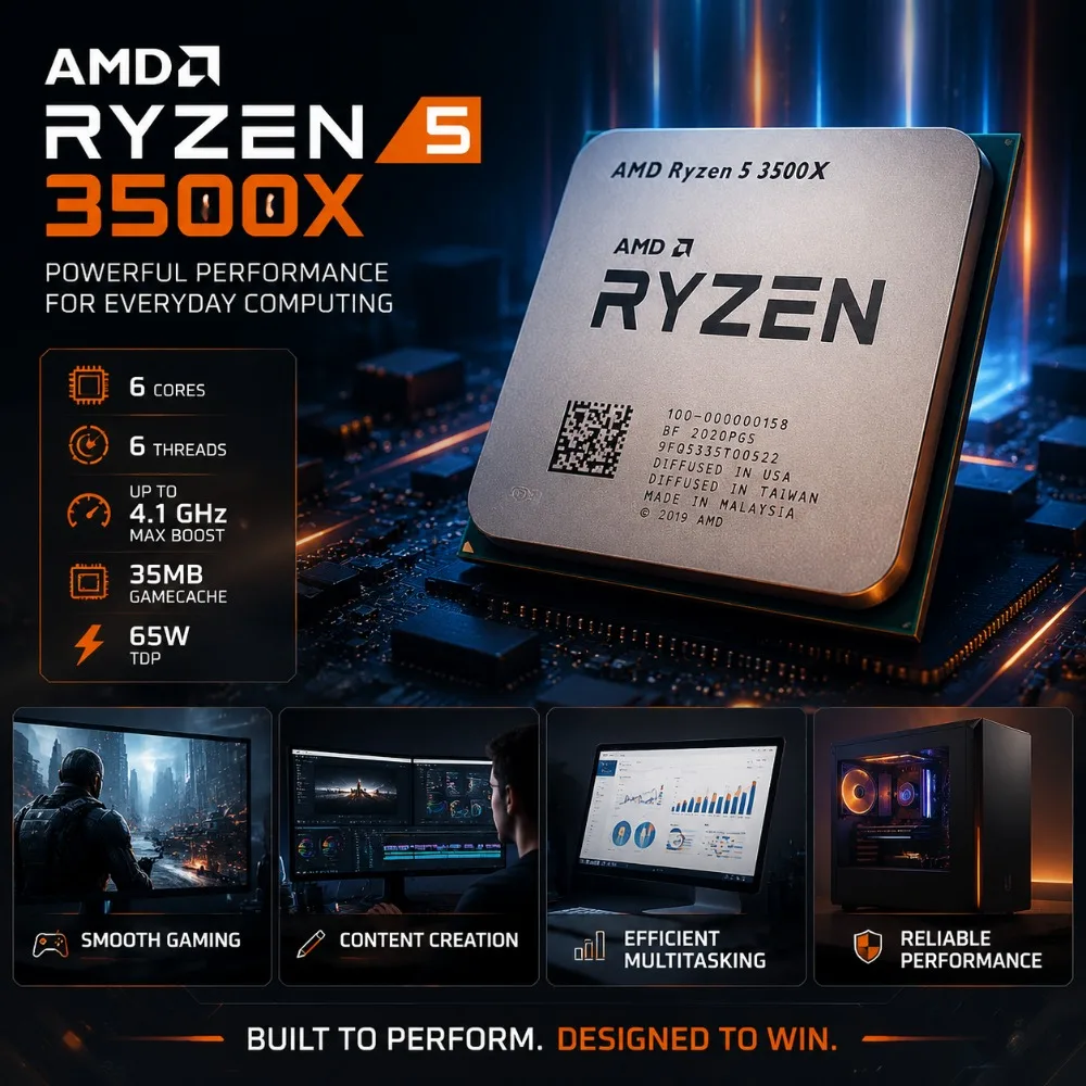 Desktop Hardware Upgrade Processor Ryzen5 3500X Socket AM4 6 Core Stable Disassembled Tray Chip - 4