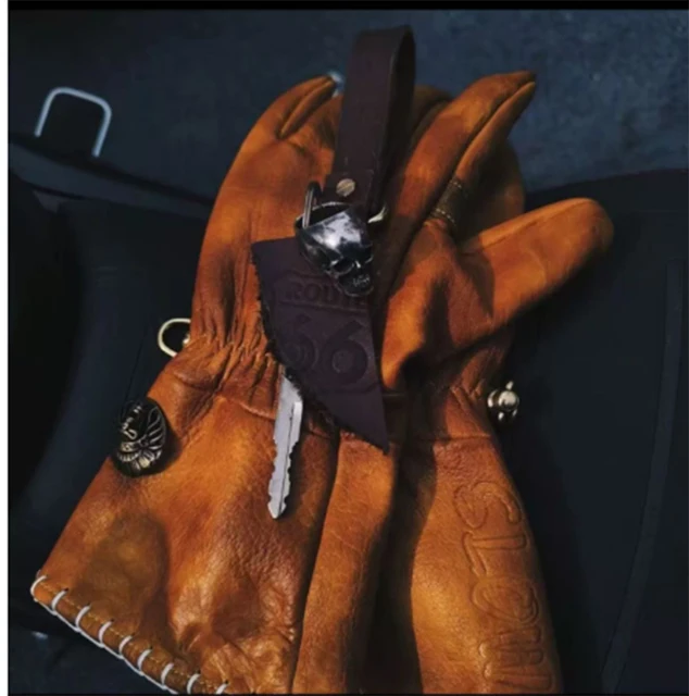 Vintage Leather Motorcycle Gloves