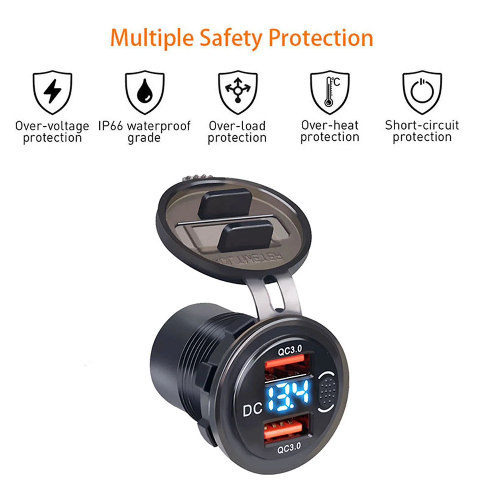  -   ڵ ,  QC3.0 USB, ̾ ġ  LED  ÷, 