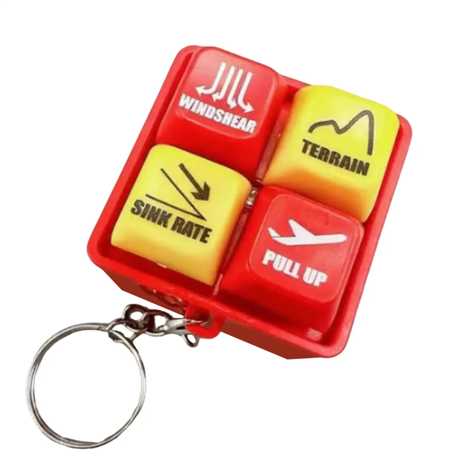 Airplane Emergency Alert Keychains Egpws Warning Sound Simulator Crew Alarm Keychain Pendant Backpack Car Interior Pendant Decor