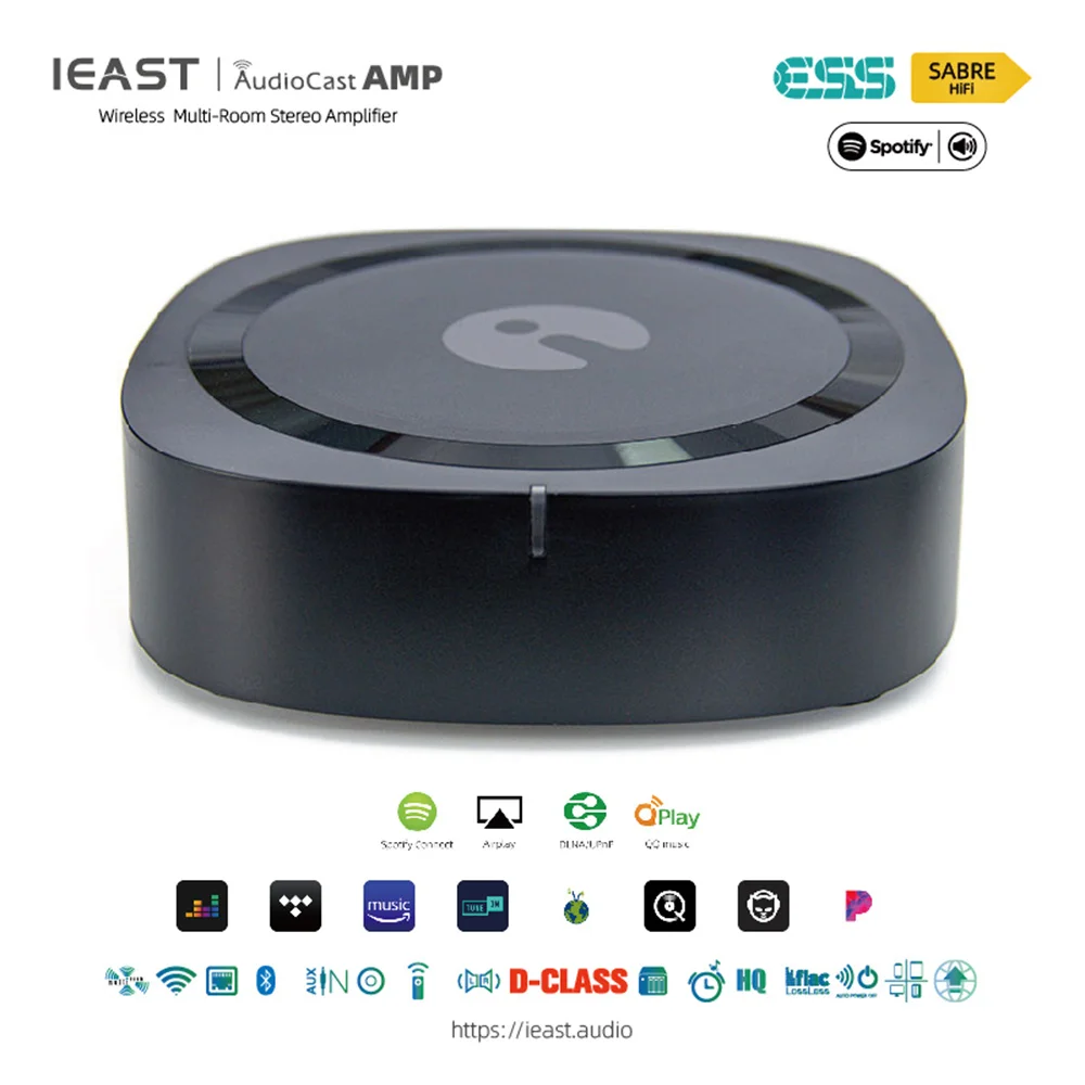 

Усилитель звука Ieast Audiocast amp80 беспроводной с поддержкой Wi-Fi и Bluetooth 5, без потерь