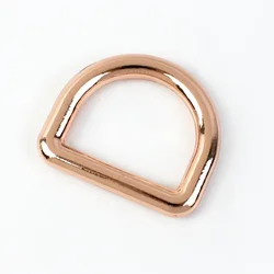 Versatile Metal O Dee D Ring Buckles for DIY Leathercraft and Accessories (RoseGold)
