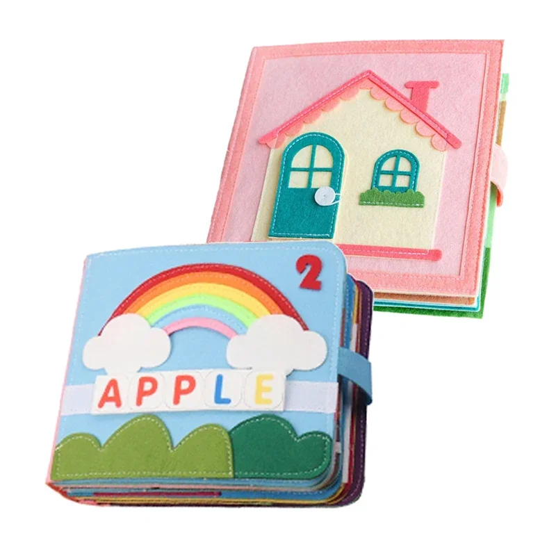Toddlers Montessori Busy Book 3D Baby Story Cloth Activities Book Board Preschool Learning Education Travel Toys for Story Book 6