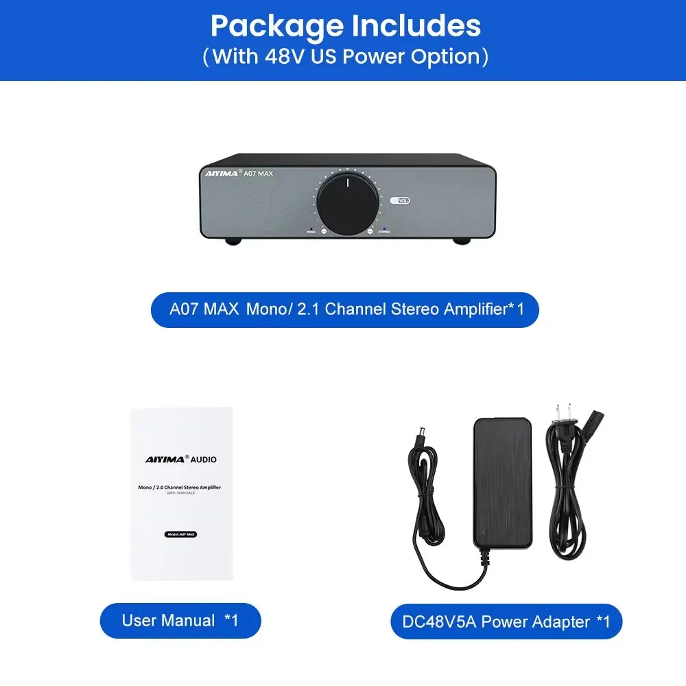AIYIMA-A07 Maxステレオパワーアンプ,デジタルスピーカーアンプ