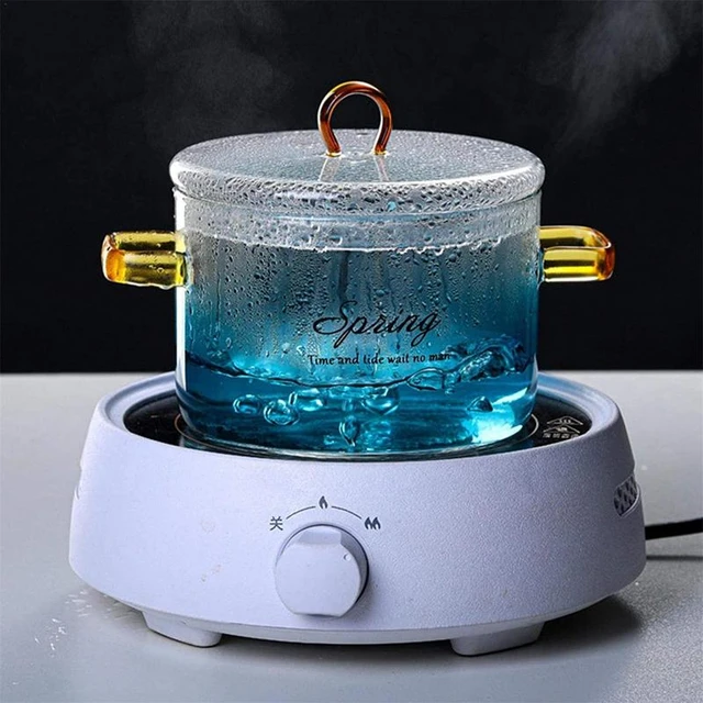 Heat Resistant Glass Saucepan Clear Cooking Pot Simmer Pot For