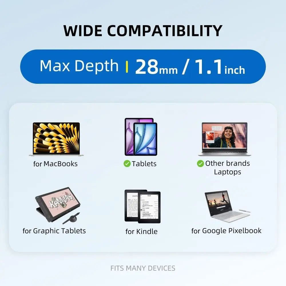 1쌍의 긁힘 방지 패드, 벽걸이형 노트북 거치대, 공간 절약형, 접착식 및 나사식, 설치 간편