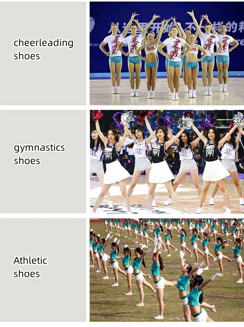 Description Picture 5 of item2316 Marwoo cheerleading shoes Children's dance shoes Competitive aerobics shoes Fitness shoes Women's white jazz sports shoes