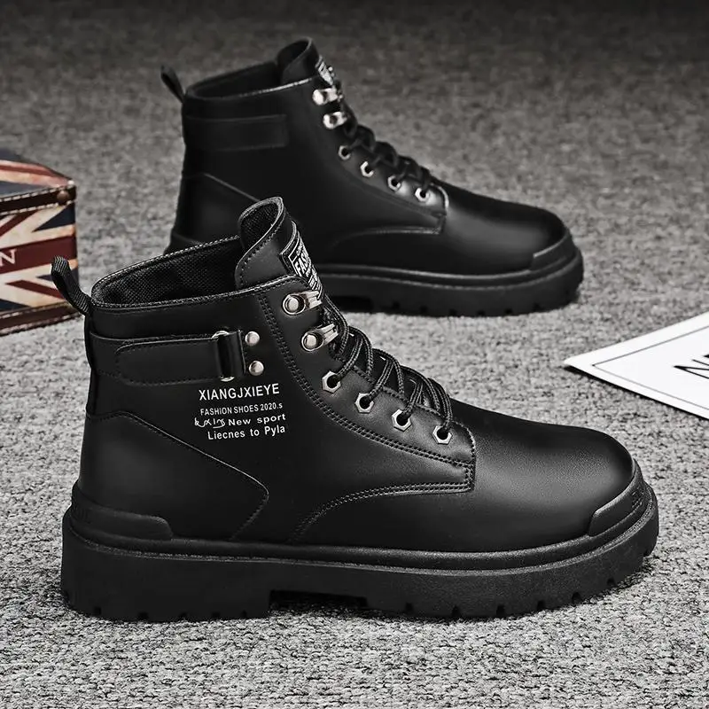 

Men's 2023 New Autumn Workwear High-Top Leather Shoes Can't Kick Bad Worker Boots American Combat Combat Boots