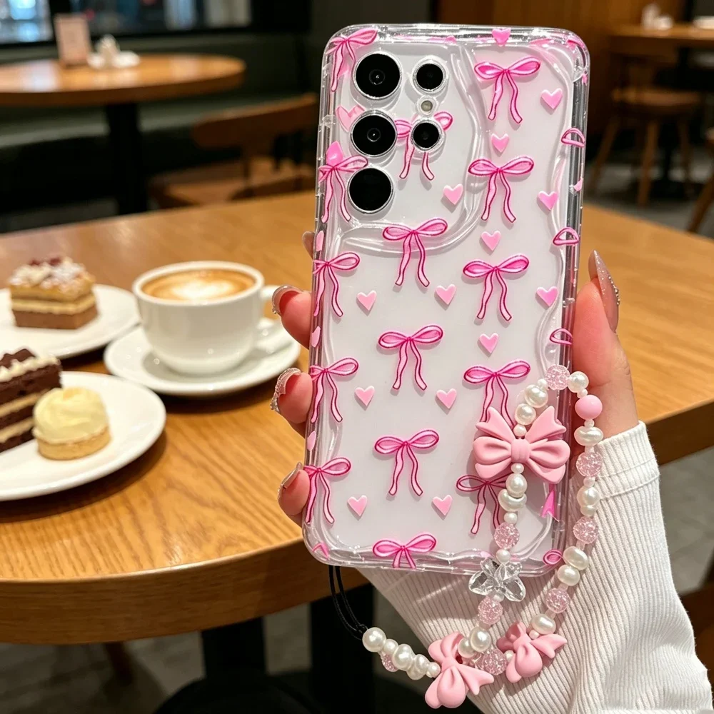 Luxury Cartoon Bowknot Clear Phone Case
